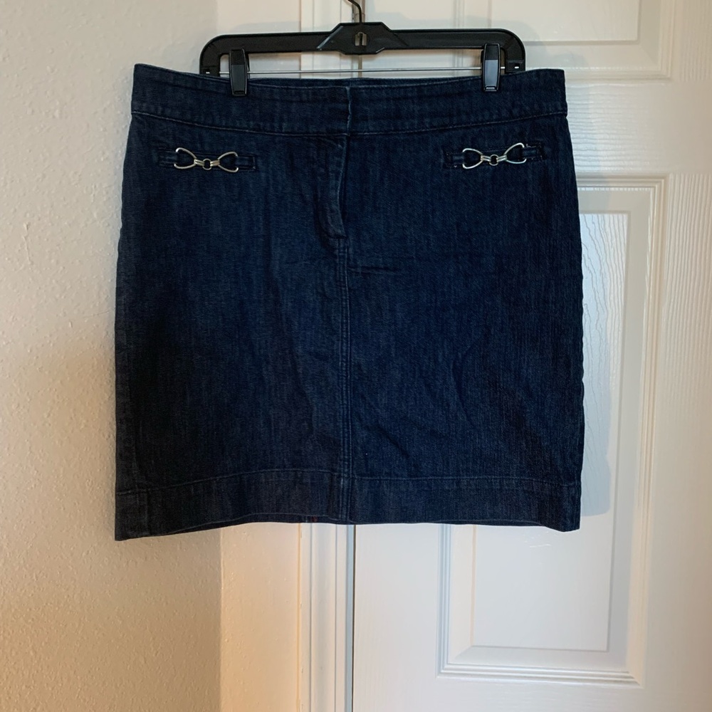 New York & Company denim Skirt with back split